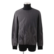 将图像加载到图库查看器中，HERMES Flame motif sweater Size L Black Virgin wool 58% Silk 42%
