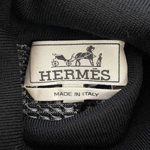 将图像加载到图库查看器中，HERMES Flame motif sweater Size L Black Virgin wool 58% Silk 42%
