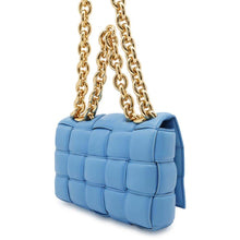 Load image into Gallery viewer, Bottega Veneta Cassette ChainShoulder Bag Light Blue631421 Lambskin
