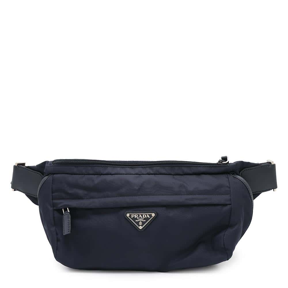 PRADA Crossbody Bag NavyVA0994 Nylon Leather