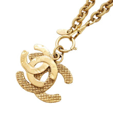 Load image into Gallery viewer, CHANEL Double CC Logo Long Necklace Gold Metal
