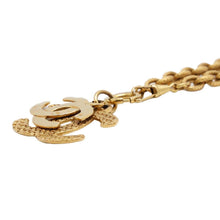 将图像加载到图库查看器中，CHANEL Double CC Logo Long Necklace Gold Metal
