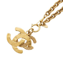 Load image into Gallery viewer, CHANEL Double CC Logo Long Necklace Gold Metal
