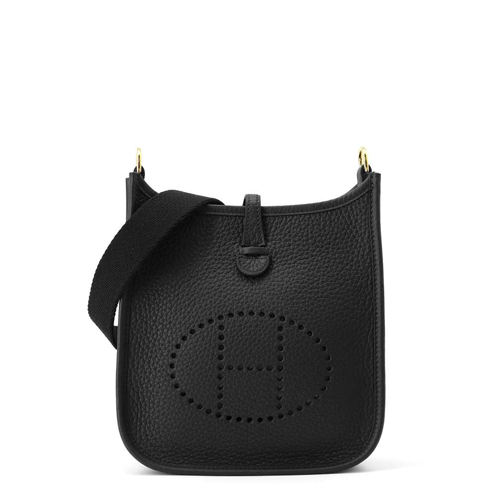 HERMES Evelyne Black Taurillon Clemence Size TPM