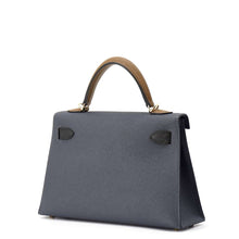 Load image into Gallery viewer, HERMES mini kelly do tricolor Grimist/Black/Halzan Epsom
