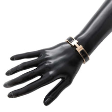 将图像加载到图库查看器中，HERMES EnamelBracelet 《ClicH》 Size PM Black Enamel Metal
