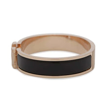 Load image into Gallery viewer, HERMES EnamelBracelet 《ClicH》 Size PM Black Enamel Metal
