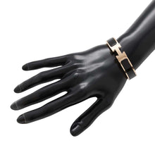 将图像加载到图库查看器中，HERMES EnamelBracelet 《ClicH》 Size PM Black Enamel Metal
