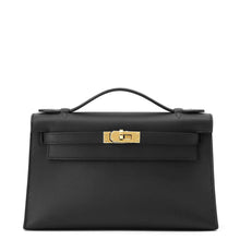 Load image into Gallery viewer, HERMES PochetteKelly Black Swift Leather
