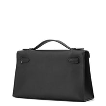 将图像加载到图库查看器中，HERMES PochetteKelly Black Swift Leather
