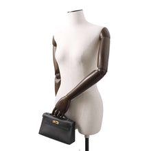 Load image into Gallery viewer, HERMES PochetteKelly Black Swift Leather
