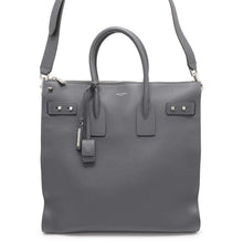 Load image into Gallery viewer, SAINT LAURENT PARIS North/South Sac de Jules 2WAY Tote Bag Gray480583 Calf Leather
