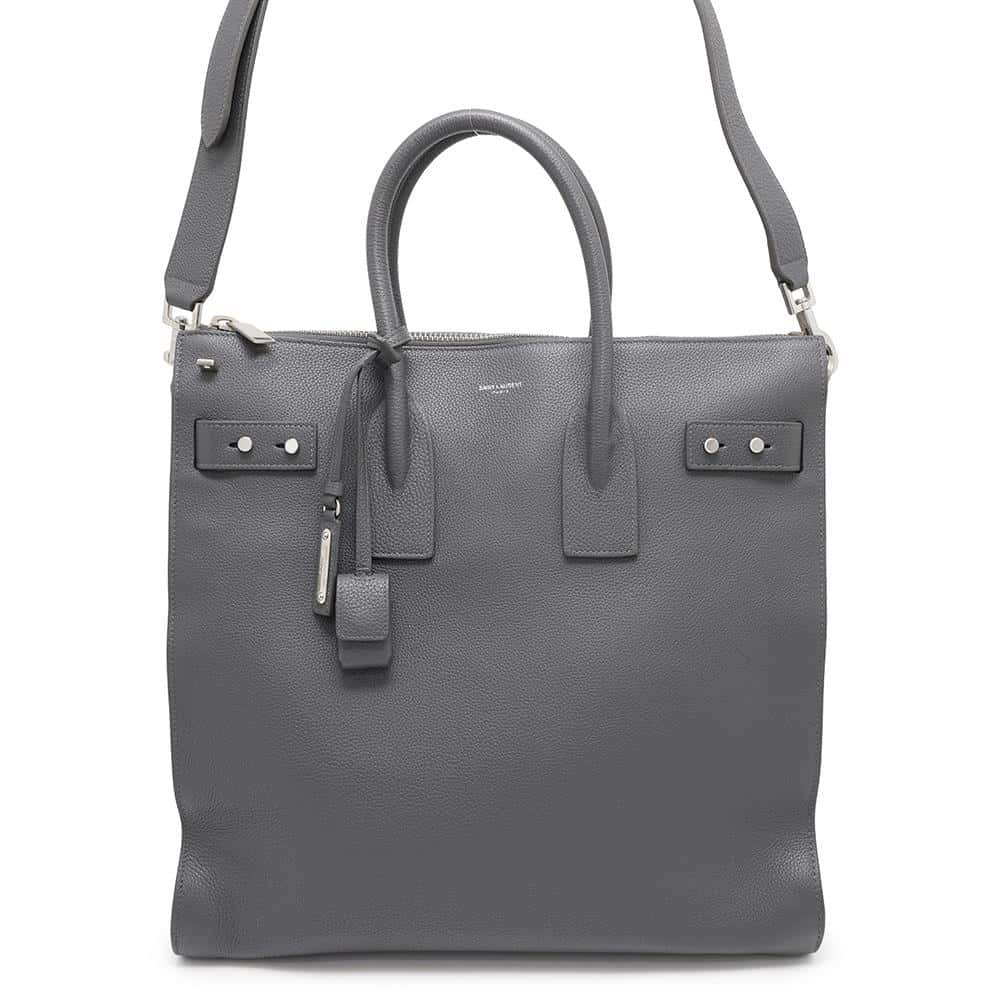 SAINT LAURENT PARIS North/South Sac de Jules 2WAY Tote Bag Gray480583 Calf Leather
