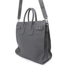 将图像加载到图库查看器中，SAINT LAURENT PARIS North/South Sac de Jules 2WAY Tote Bag Gray480583 Calf Leather
