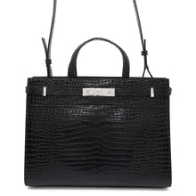 将图像加载到图库查看器中，SAINT LAURENT PARIS Manhattan 2way Black568702 Croco embossed leather
