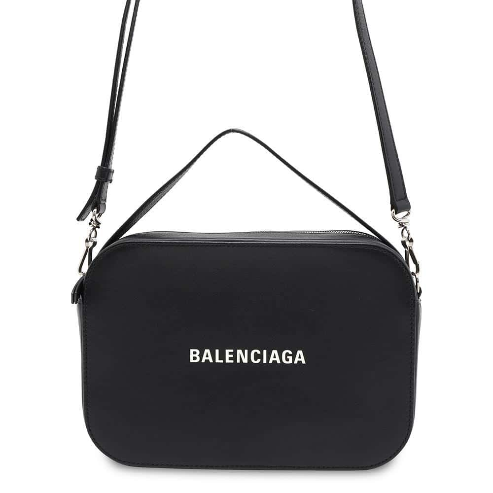 BALENCIAGA Everyday Camera Bag Shoulder Bag Black608654 Leather Size Small