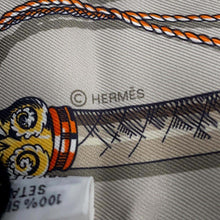 将图像加载到图库查看器中，HERMES Twilly cavalry march Gris Perle/Orange/Acajou Silk100%
