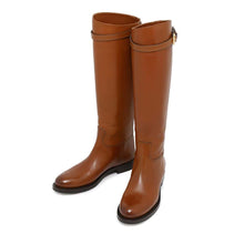 将图像加载到图库查看器中，PRADA Knee-high boots Brown1W175M Leather Size 38
