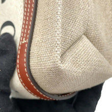 Load image into Gallery viewer, Chloe Woody Tote Bag Beige/White/BrownCHC22AP237I2690U Canvas Calf Leather Size Mini
