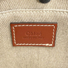 Load image into Gallery viewer, Chloe Woody Tote Bag Beige/White/BrownCHC22AP237I2690U Canvas Calf Leather Size Mini
