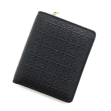 将图像加载到图库查看器中，LOEWE Repeat compact zip wallet BlackC499Z41X04 SilkCalf Leather
