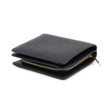 将图像加载到图库查看器中，LOEWE Repeat compact zip wallet BlackC499Z41X04 SilkCalf Leather
