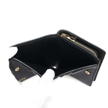 将图像加载到图库查看器中，LOEWE Repeat compact zip wallet BlackC499Z41X04 SilkCalf Leather
