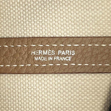 将图像加载到图库查看器中，HERMES Garden file Etoupe Toile Military Negonda Leather Size PM
