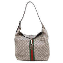 Load image into Gallery viewer, GUCCI Jackie 1961 GG Supreme One Shoulder Bag Beige/Brown758684 PVC Leather Size Medium
