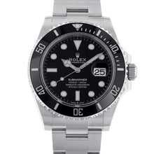 将图像加载到图库查看器中，ROLEX Submariner Date W41mm Stainless Steel Black Dial126610LN
