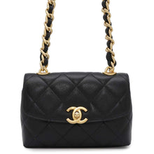 将图像加载到图库查看器中，CHANEL Matelasse Mini Flap ChainShoulder Bag BlackAS3779 Caviar Leather
