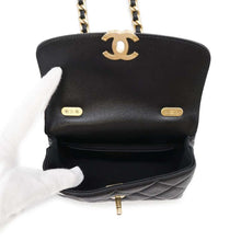 Load image into Gallery viewer, CHANEL Matelasse Mini Flap ChainShoulder Bag BlackAS3779 Caviar Leather
