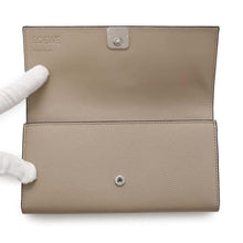 Load image into Gallery viewer, LOEWE Anagram Continental Wallet SandC821ACWX01 Pebble Grain Calf Leather
