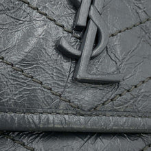 将图像加载到图库查看器中，SAINT LAURENT PARIS Niki ChainShoulder Bag Gray533037 Vintage Leather Size Baby
