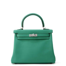 Load image into Gallery viewer, HERMES Kelly Retourne Vert Vertigo Swift Leather Size 25
