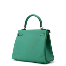 将图像加载到图库查看器中，HERMES Kelly Retourne Vert Vertigo Swift Leather Size 25
