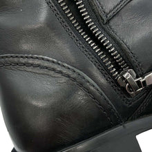 将图像加载到图库查看器中，PRADA 3Belt Boots Black Leather Size 37.5
