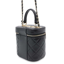 将图像加载到图库查看器中，CHANEL Matelasse CC Logo Vanity Bag BlackAS1626 Lambskin
