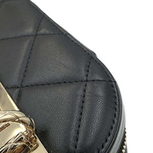 Load image into Gallery viewer, CHANEL Matelasse CC Logo Vanity Bag BlackAS1626 Lambskin
