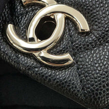 将图像加载到图库查看器中，CHANEL Matelasse CC Logo Backpack BlackAS3787 Caviar Leather Size Small
