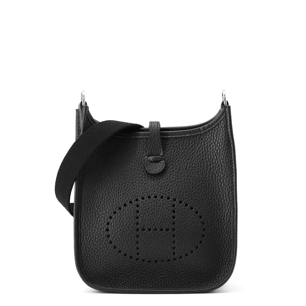 HERMES Evelyne Black Taurillon Clemence Size TPM