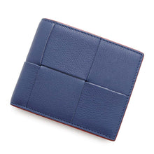 将图像加载到图库查看器中，Bottega Veneta Cassette Bifold Wallet Blue/Red Leather
