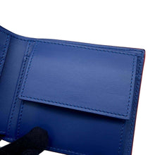 Load image into Gallery viewer, Bottega Veneta Cassette Bifold Wallet Blue/Red Leather
