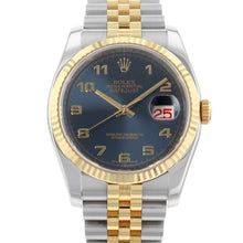 将图像加载到图库查看器中，ROLEX Datejust W36mm Stainless Steel K18YG Blue Dial116233
