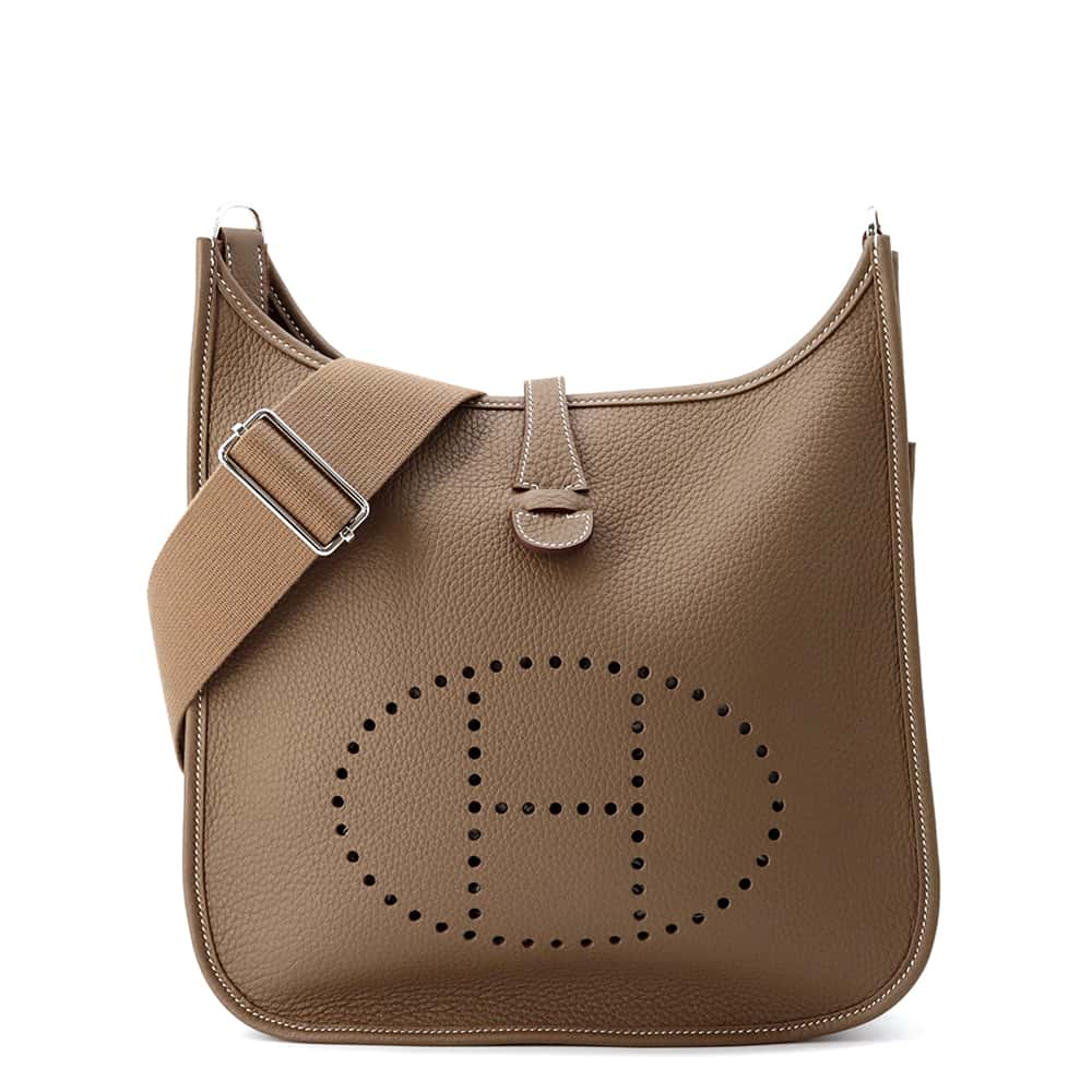 HERMES Evelyne 3 Etoupe Taurillon Clemence Size PM