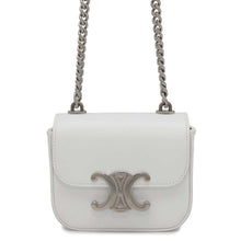 Load image into Gallery viewer, CELINE Mini Claude ChainShoulder Bag White10L843DPV Shiny Calf Leather
