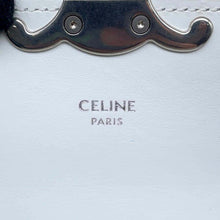 将图像加载到图库查看器中，CELINE Mini Claude ChainShoulder Bag White10L843DPV Shiny Calf Leather
