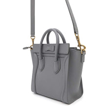 将图像加载到图库查看器中，CELINE Luggage shopper Gray189243 Leather Size Nano
