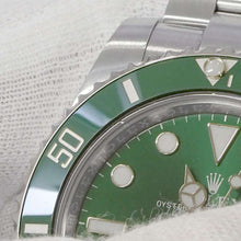 将图像加载到图库查看器中，ROLEX Submariner Date W40mm Stainless Steel Green Dial116610LV
