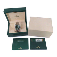 将图像加载到图库查看器中，ROLEX Submariner Date W40mm Stainless Steel Green Dial116610LV
